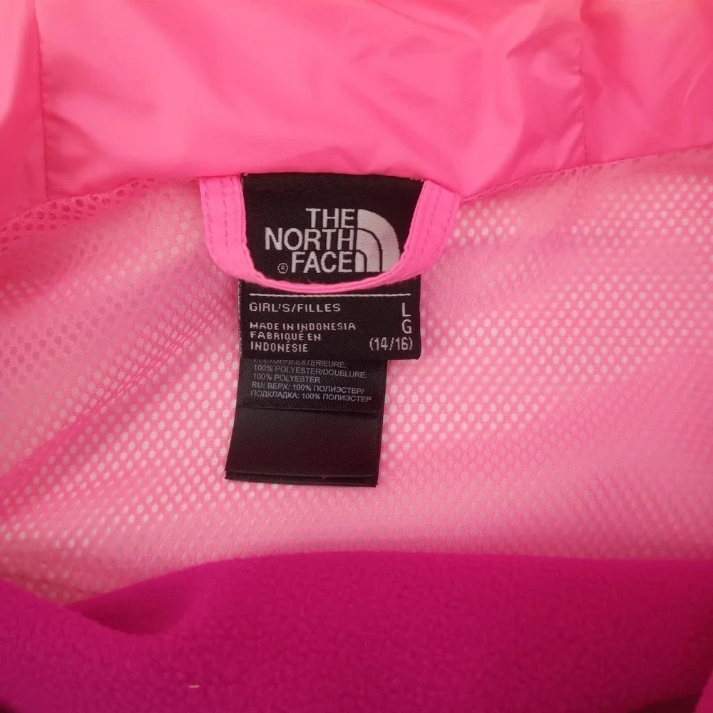 The North Face Girls Pink HyVent 3-in-1 Triclimate Jacket Fleece Liner SzL 14/16